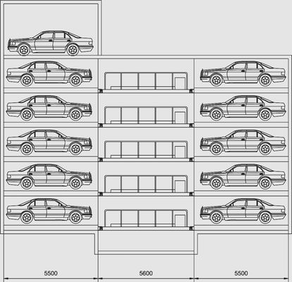 Garagem de estacionamento de elevadores inteligentes