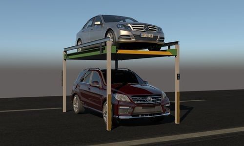 Design sem feixe Elevador hidráulico de quatro colunas para estacionamento limitado e grandes problemas de pegada