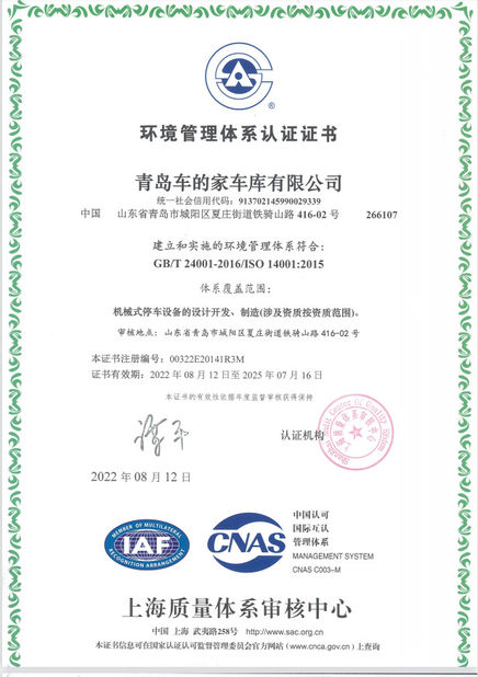 China Qingdao Car Home Garage Co.,Ltd Certificações